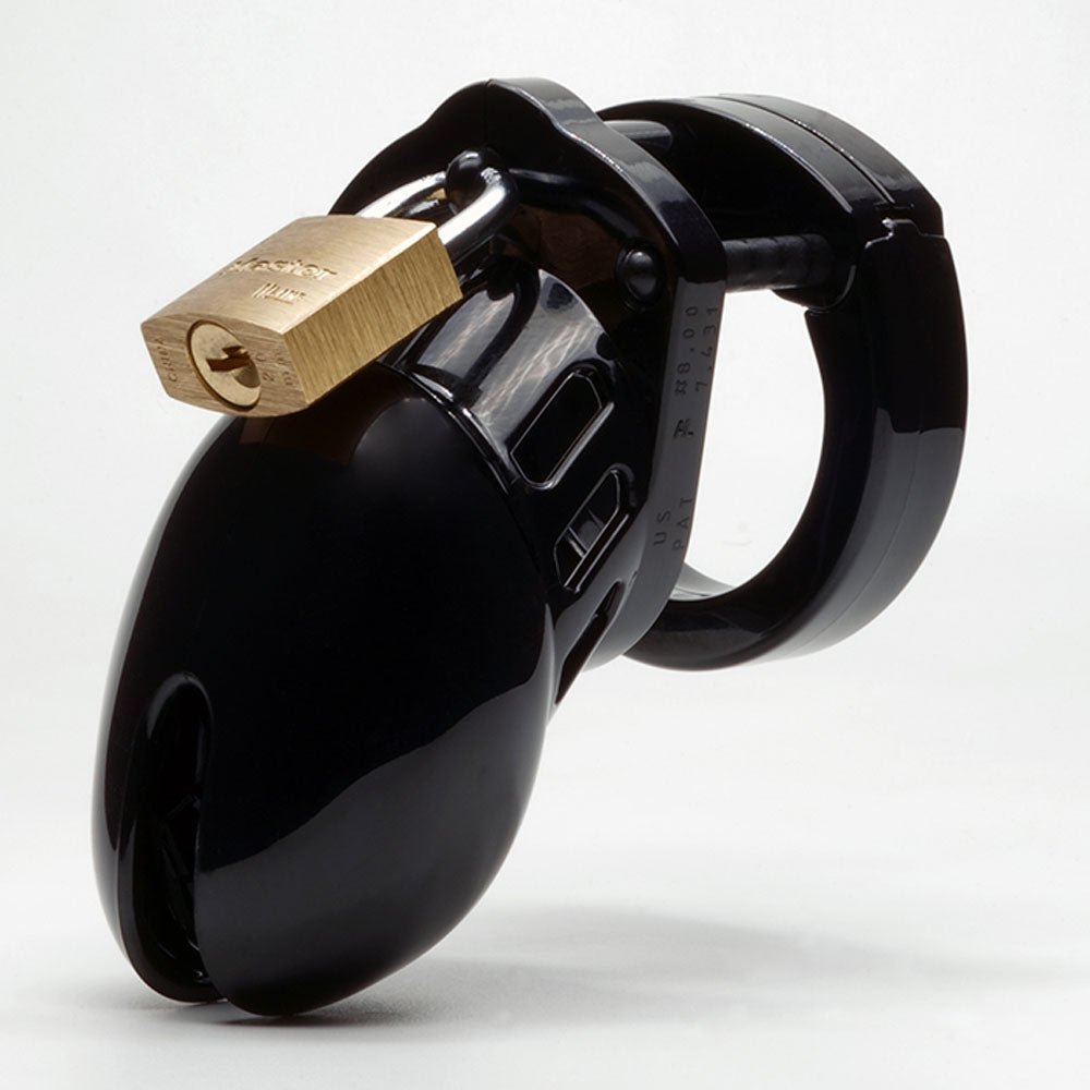 CB-6000S Chastity Cock Cage Kit - Black 2.5 Inch Cock Cage Kit